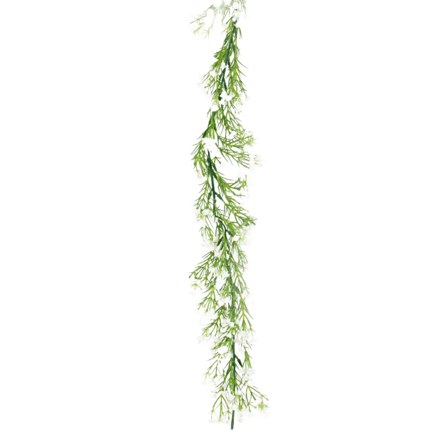 6ft White Real Touch Faux Baby Breath Hanging Flower Vines, Artificial Silk Gypsophila Table Flower Garland