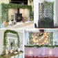 12 Pack 6.5ft artificial ivy leaf garland in green for decor and events.