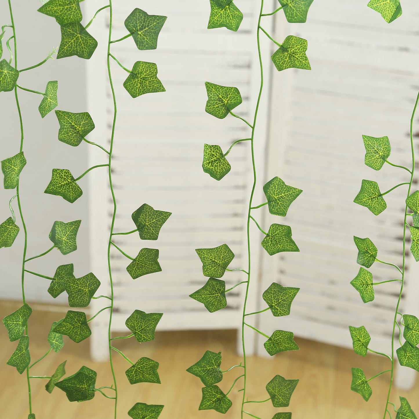 12 Pack 6.5ft Artificial Ivy Leaf Garland - Silk Hanging Vines for Wedding, Party, Garden and Wall Decor