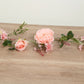 6ft Blush Silk Rose Peony Flower Garland, Mixed Floral Greenery Garland Artificial Hanging Vine