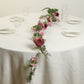 6ft Dusty Rose Silk Rose Peony Flower Garland, Mixed Floral Greenery Garland Artificial Hanging Vine