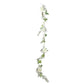6ft White Silk Rose Peony Flower Garland, Mixed Floral Greenery Garland Artificial Hanging Vine