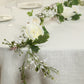 6ft White Silk Rose Peony Flower Garland, Mixed Floral Greenery Garland Artificial Hanging Vine