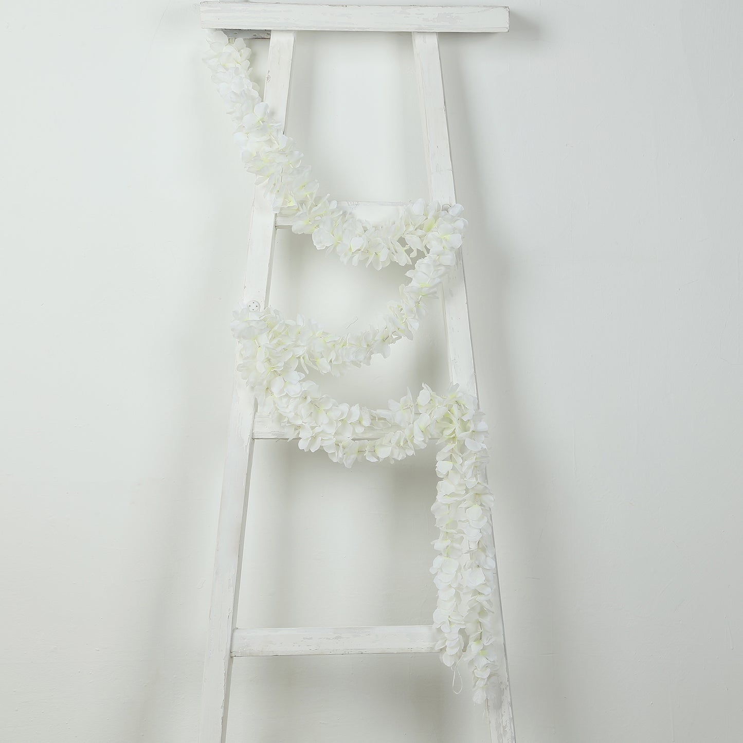 10 Pack White Artificial Wisteria Vines Flower Garlands, Hanging Silk Flowers Wedding Arch Garden Wall Decor - 6.5ft