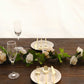 Cream ivory artificial silk flower garland with mini rose vines and flower heads.