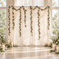 2 Pack 8ft Artificial Silk Flower Garland Mini Rose Vines with 45 Flower Heads - Natural & Ivory