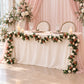 2 Pack 8ft Artificial Silk Flower Garland Mini Rose Vines with 45 Flower Heads - Natural & Ivory