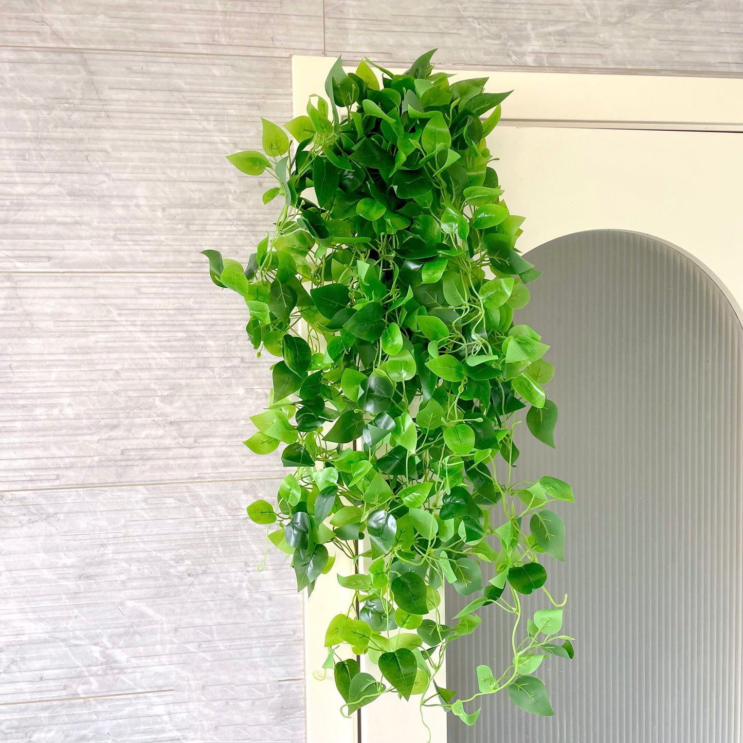 Green artificial ivy vine hanging plant garland, 3ft long.