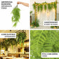 10 Pack Artificial Hanging Fern Bushes – 32" Asparagus Fern Trailing Plants for Green Wall, Vertical