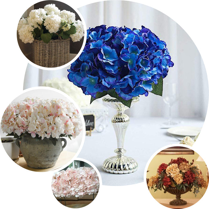 5 Bushes | Baby Blue Artificial Silk Hydrangea Flower Bouquets