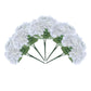 5 Bushes | White Artificial Silk Hydrangea Flower Bouquets