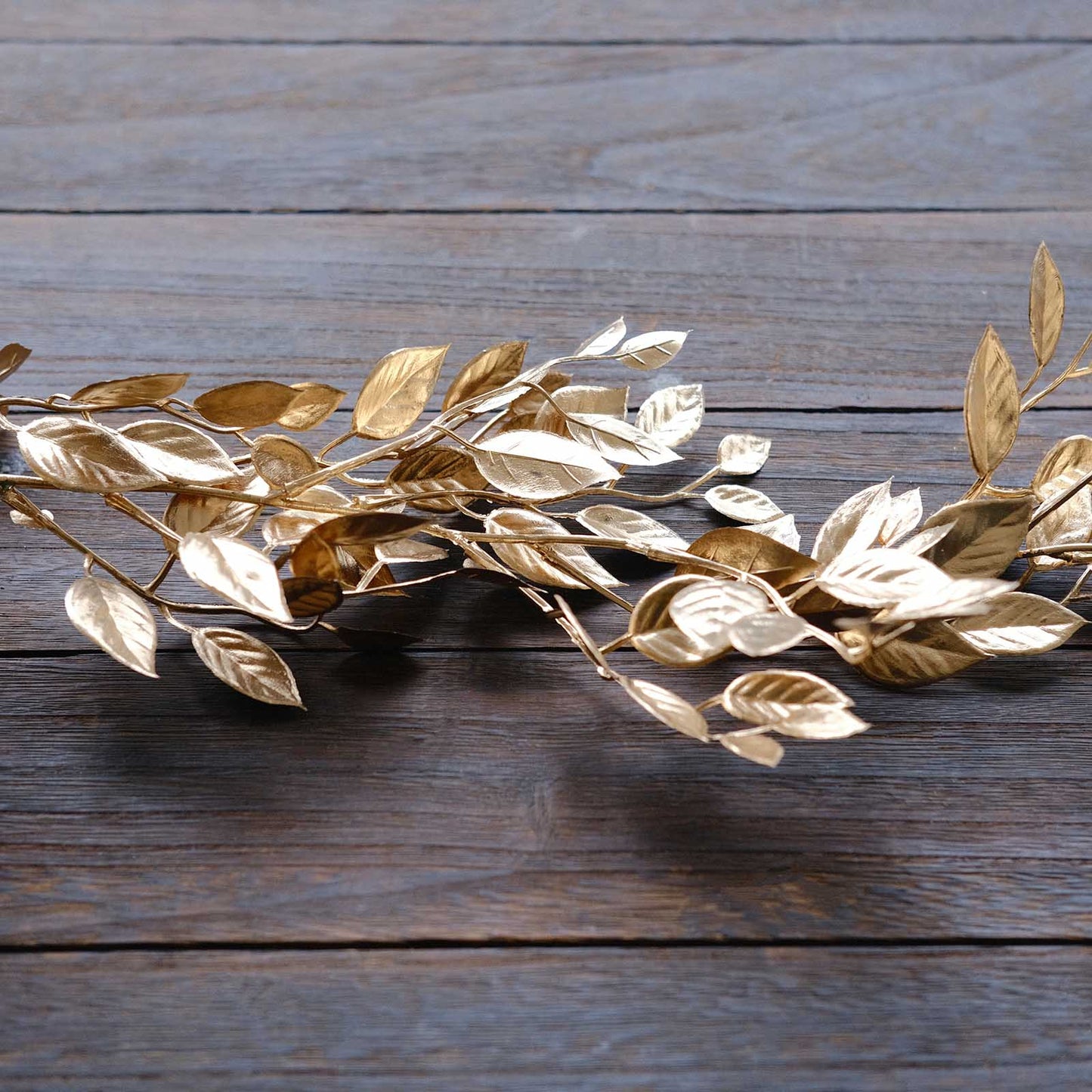 6ft Metallic Gold Magnolia Leaf Hanging Vine, DIY Craft Table Garland Wreath