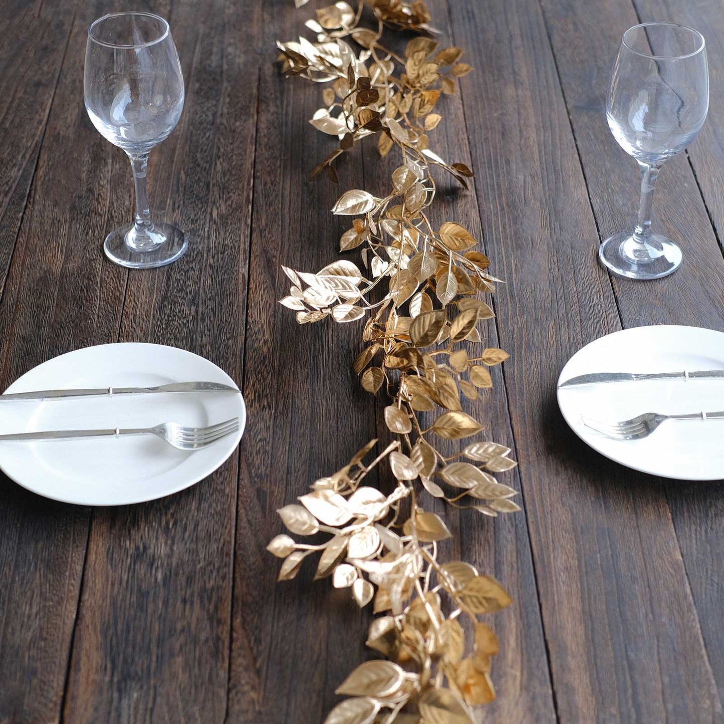 6ft Metallic Gold Magnolia Leaf Hanging Vine, DIY Craft Table Garland Wreath