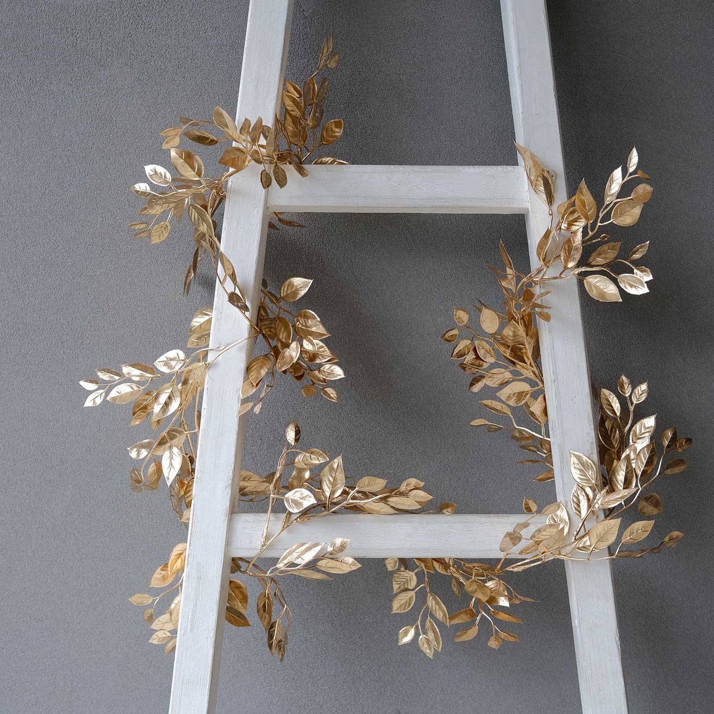 6ft Metallic Gold Magnolia Leaf Hanging Vine, DIY Craft Table Garland Wreath