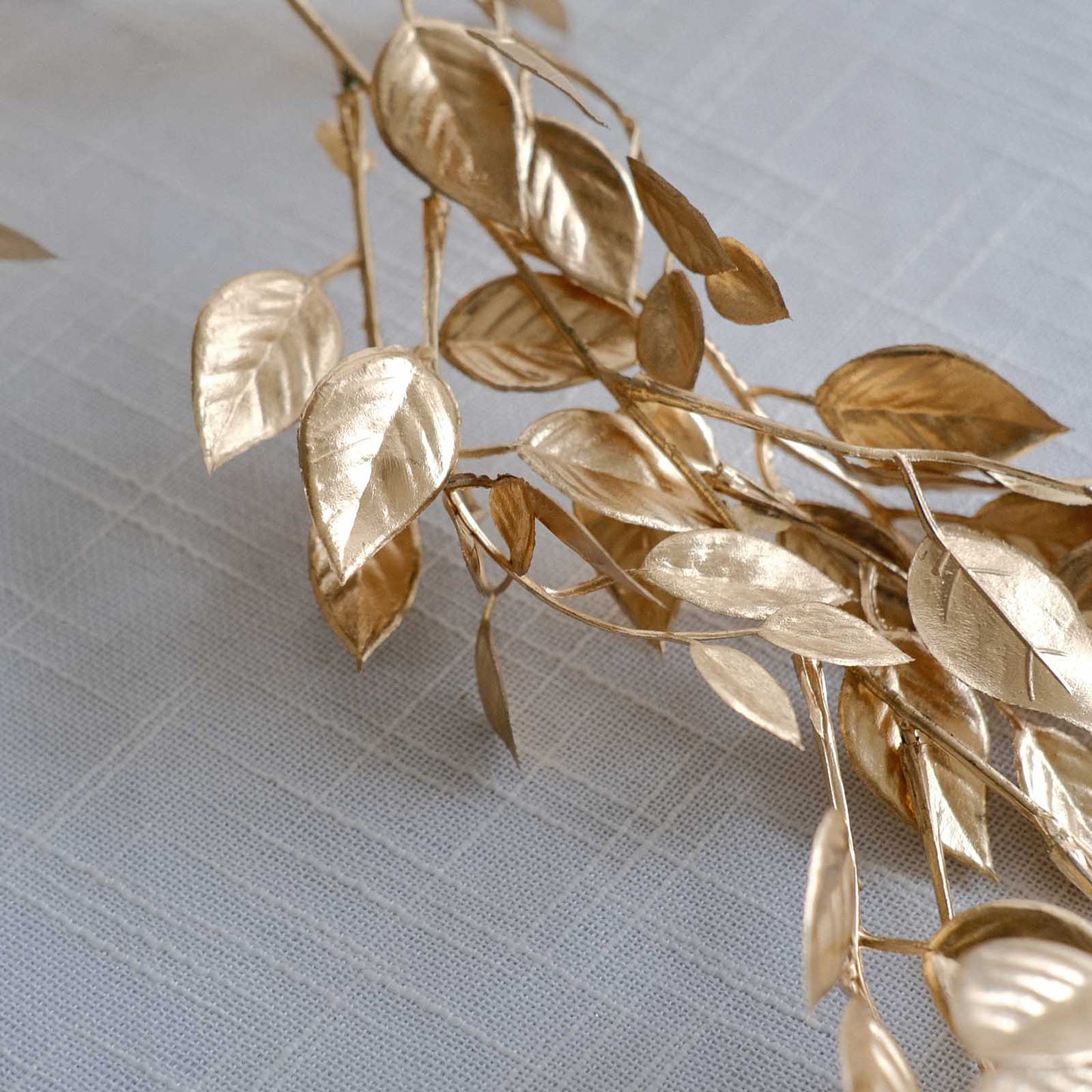 6ft Metallic Gold Magnolia Leaf Hanging Vine, DIY Craft Table Garland Wreath