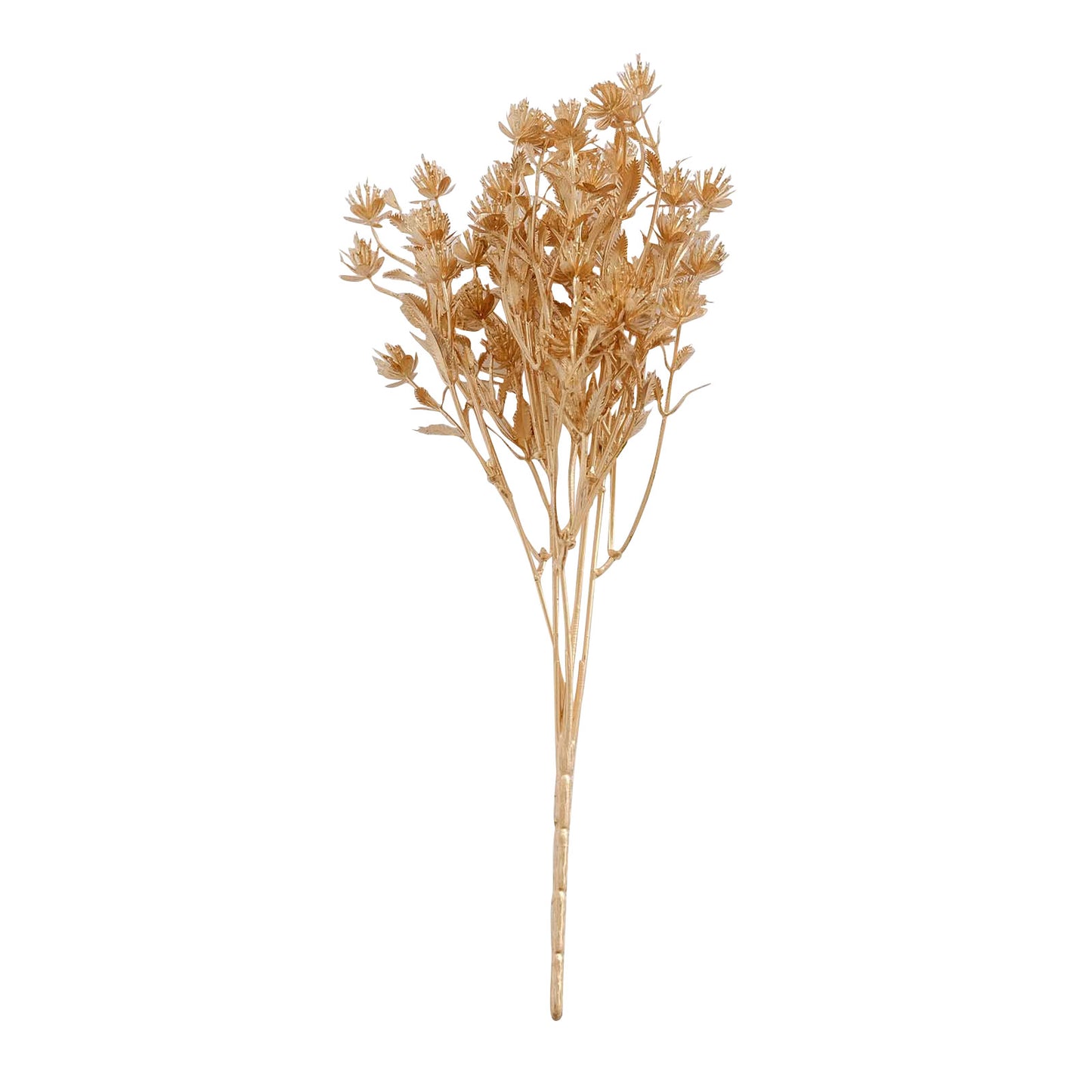 4 Pack Metallic Gold Artificial Baby's Breath Flower Bushes, 13" Decorative Gypsophila Floral Bushes Sprays