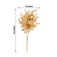 4 Pack Metallic Gold Faux Eucalyptus Leaves Spray, 12" Artificial Plant Bushes Vase Fillers Floral Decor