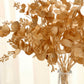4 Pack Metallic Gold Faux Eucalyptus Leaves Spray, 12" Artificial Plant Bushes Vase Fillers Floral Decor
