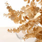 4 Pack Metallic Gold Faux Eucalyptus Leaves Spray, 12" Artificial Plant Bushes Vase Fillers Floral Decor