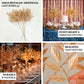 Gold metallic artificial leaf spray for decorative arrangements.