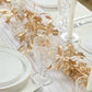 6.5ft metallic gold artificial ivy leaves garland for table decor.