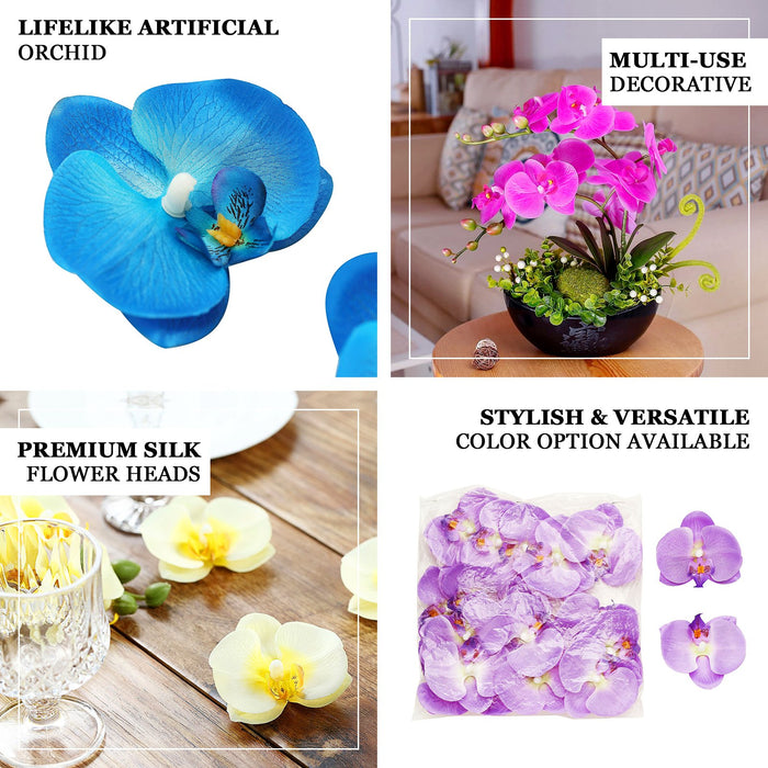 4" Pink Artificial Silk Orchids for DIY Crafts and Home Decor.