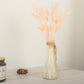 15" Blush Rabbit Tail Dried Pampas Grass in a glass vase, boho decor arrangement.