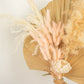 Blush rabbit tail dried pampas grass flower bouquet arrangements.