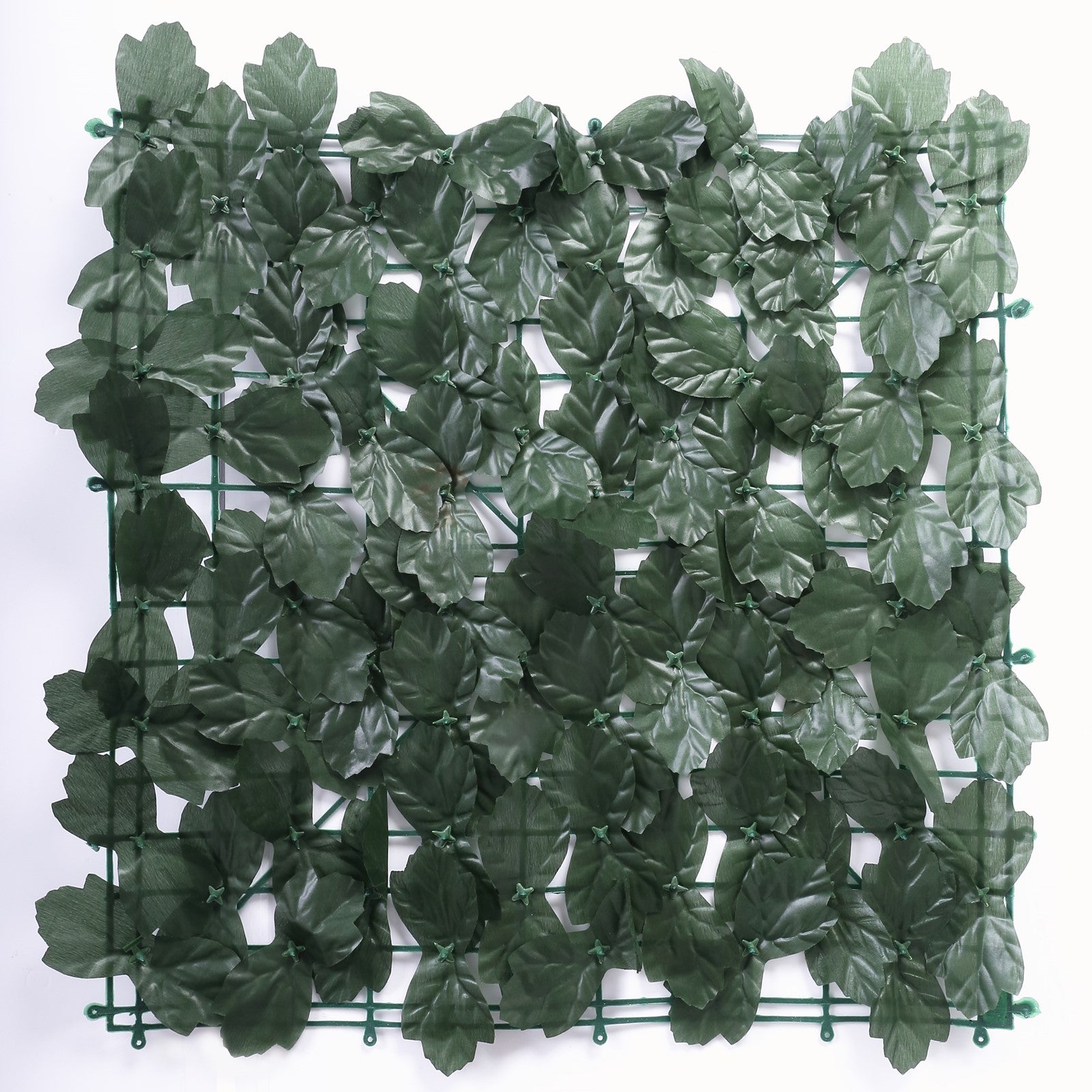 12 Pack Dark Green Artificial Ivy Hedge Privacy Screen Fence Wall Panel, Faux Leaf Greenery Backdrop Garden Decor - 32 Sq. ft.