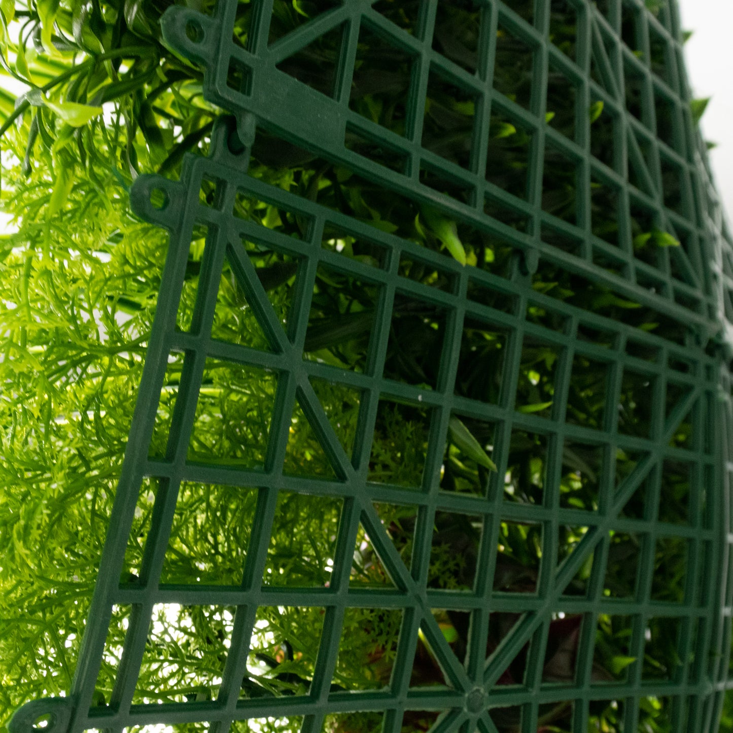 Artificial Greenery Wall Backdrop Panels, 40"×40" Grass Panels with Mixed Fern and Ivy Leaves, UV-Protected for Outdoor Use – 2 Panels, Covers 22 Sq. Ft.