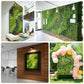 Artificial Boxwood Greenery Wall Panels, 40"×40" Grass Panels with Variegated Leaves and White Flowers, UV-Protected Backdrop – 2 Panels, Covers 22 Sq. Ft.