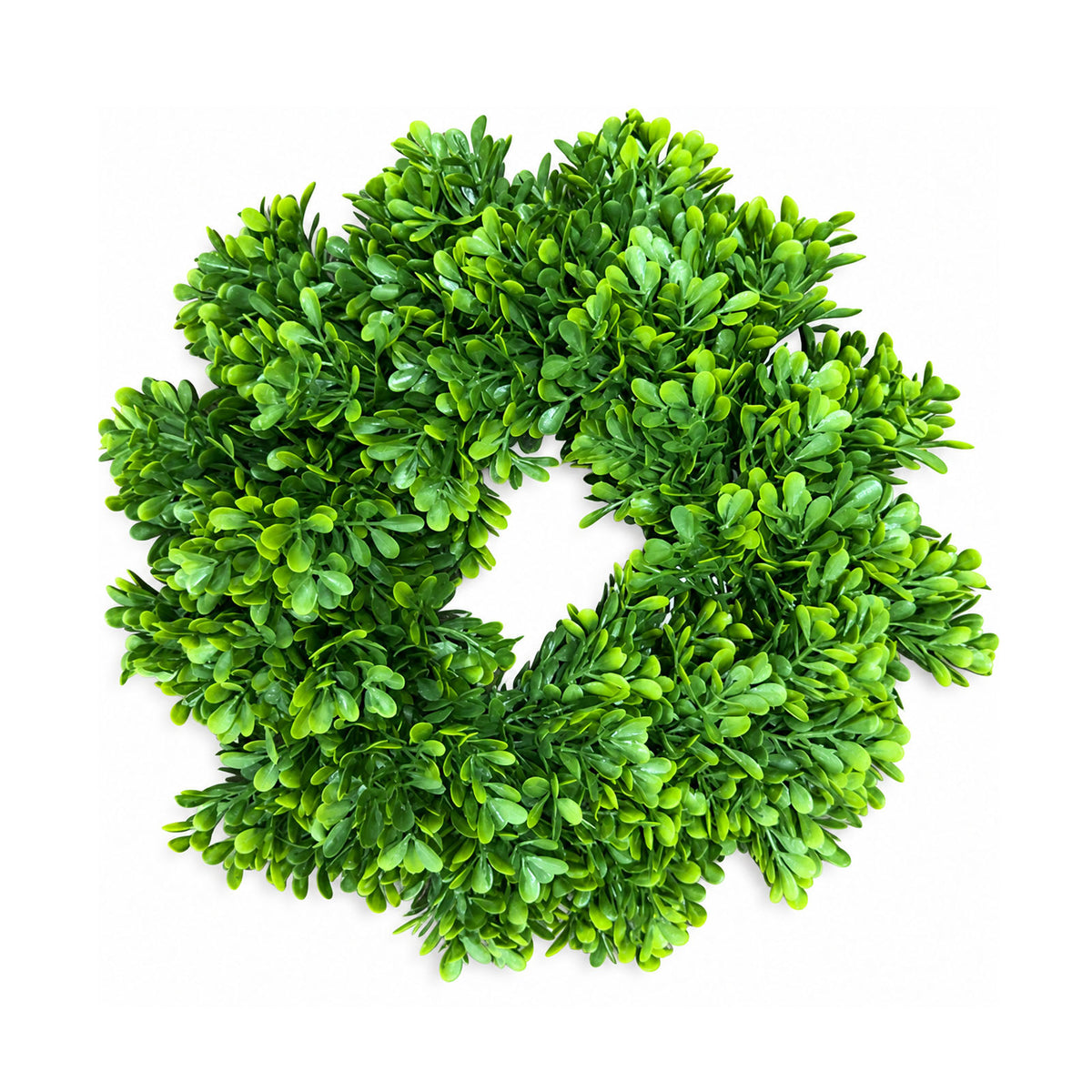 3 Pack 10" Artificial Boxwood Candle Rings, Green Faux Mini Wreath - 4" Opening for Table Centerpiec