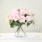 2 Bushes 18" Real Touch Artificial Rose Flower Bouquet, Light Blush Silk Long Stem Flower Arrangements