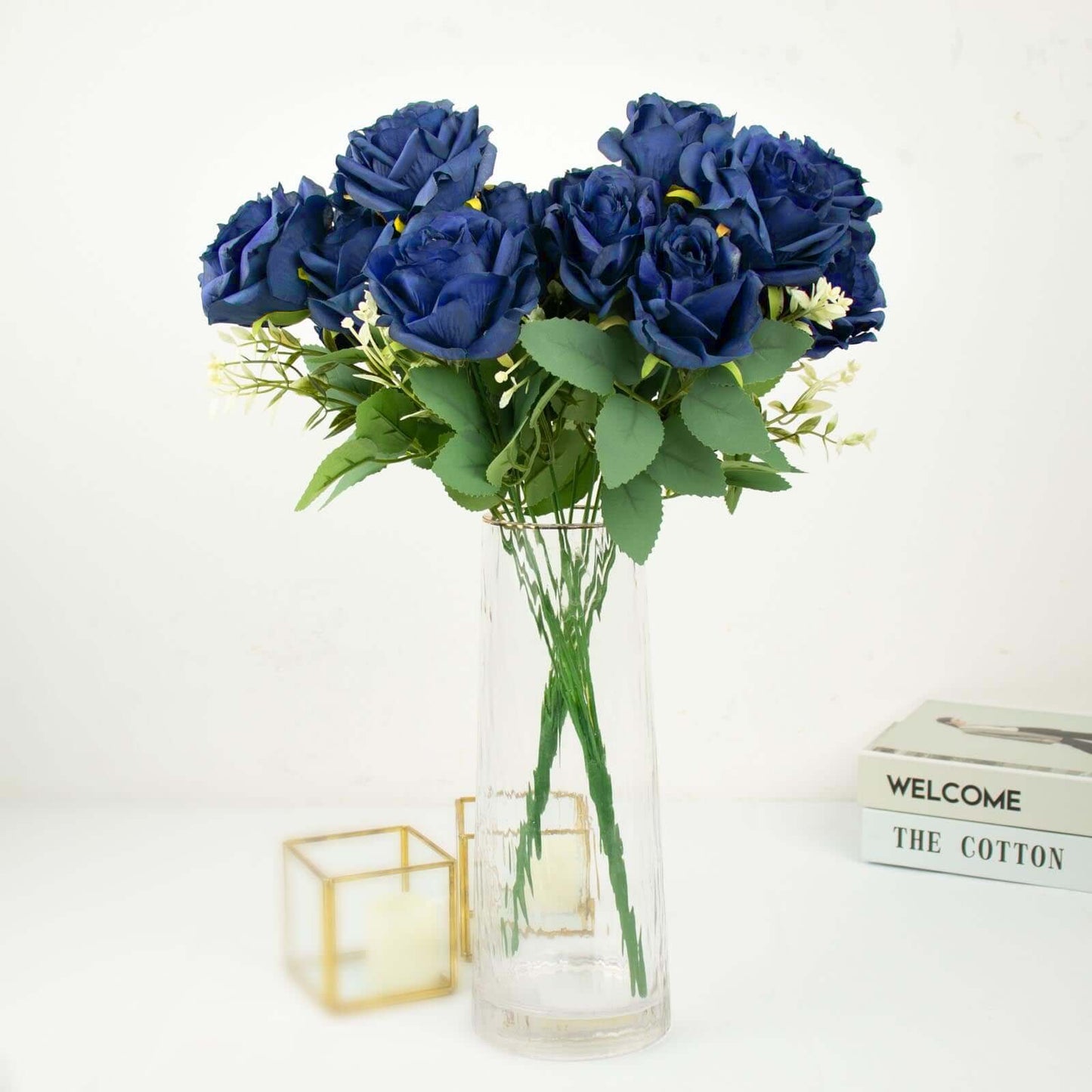 Bouquet Of Navy Blue Silk Roses Bouquet Made Of Silk Material