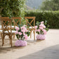 4 Pack 20" Wedding Aisle Artificial Flower Arrangements, Blush Roses Hydrangea Eucalyptus - Foam Bas