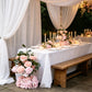 4 Pack 20" Wedding Aisle Artificial Flower Arrangements, Blush Roses Hydrangea Eucalyptus - Foam Bas