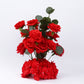 4 Pack 20" Wedding Aisle Artificial Flower Arrangements, Red Roses Hydrangea Eucalyptus - Foam Base