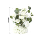 4-Pack White Artificial Flower Arrangements – 20" Roses, Hydrangeas & Eucalyptus, Free-Standing with Foam Base for Wedding Aisle Décor