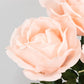 Giant Blush Artificial Rose Set with Base, 3 Standing Faux Flowers 3.75ft-4.5ft Tall for Photo Booth