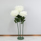 Giant White Artificial Rose Set with Base, 3 Standing Faux Flowers 3.75ft-4.5ft Tall for Photo Booth