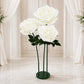Giant White Artificial Rose Set with Base, 3 Standing Faux Flowers 3.75ft-4.5ft Tall for Photo Booth