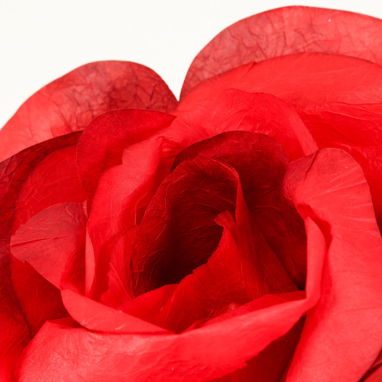 Giant Paper Rose Floor Display Set, 3 Pcs Long Stem Artificial Roses with Metal Base 6.5ft Red - Fre