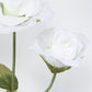 Giant Paper Rose Floor Display Set, 3 Pcs Long Stem Artificial Roses with Metal Base 6.5ft White - F