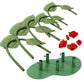 Giant Paper Rose Floor Display Set, 5 Pcs Long Stem Roses with Bud & Metal Base, 6ft, Red - Freestan