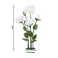 Giant Paper Rose Floor Display Set, 5 Pcs Long Stem Roses with Bud & Metal Base, 6ft, White - Freest