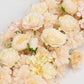 Pre-Arranged Silk Flower Table Runner 40"x16" Mixed Beige – Roses, Hydrangeas, Chrysanthemums & Peon