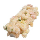 Pre-Arranged Silk Flower Table Runner 40"x16" Mixed Beige – Roses, Hydrangeas, Chrysanthemums & Peon
