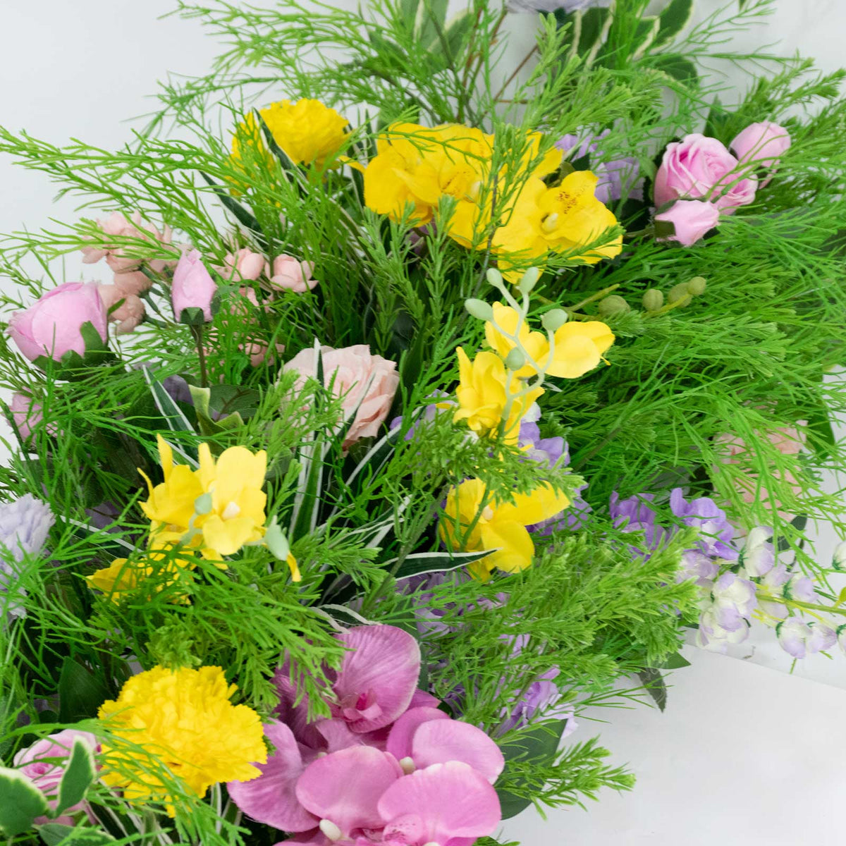 80"x18" Pre-Arranged Silk Flower Runner – Artificial Roses, Hydrangeas & Orchids with Lush Greenery 
