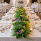 80"x18" Pre-Arranged Silk Flower Runner – Artificial Roses, Hydrangeas & Orchids with Lush Greenery 