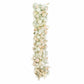 80"x18" Pre-Arranged Silk Flower Runner – White & Blush Roses, Hydrangeas, Baby's Breath & Pampas Gr